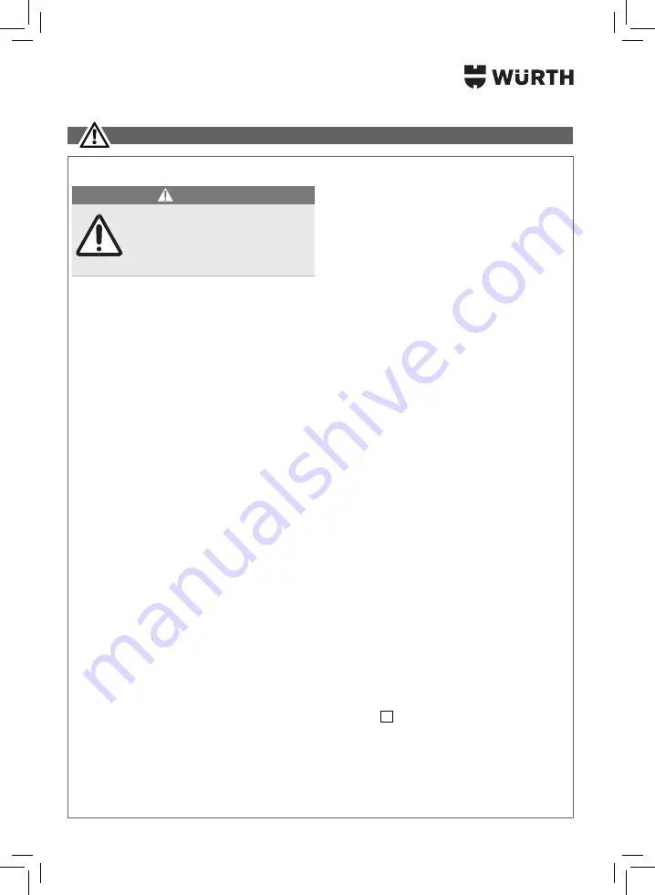 Würth 5952 000 200 Translation Of The Original Operating Instructions Download Page 138