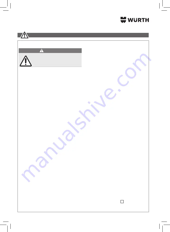 Würth 5952 000 200 Translation Of The Original Operating Instructions Download Page 160