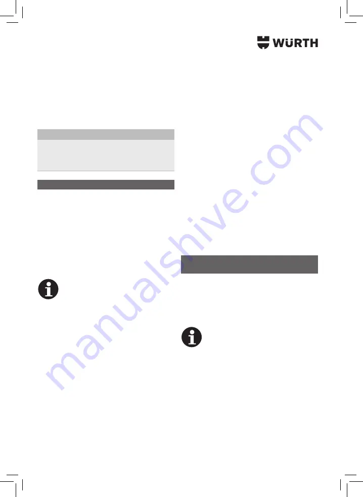 Würth 5952 000 200 Translation Of The Original Operating Instructions Download Page 176