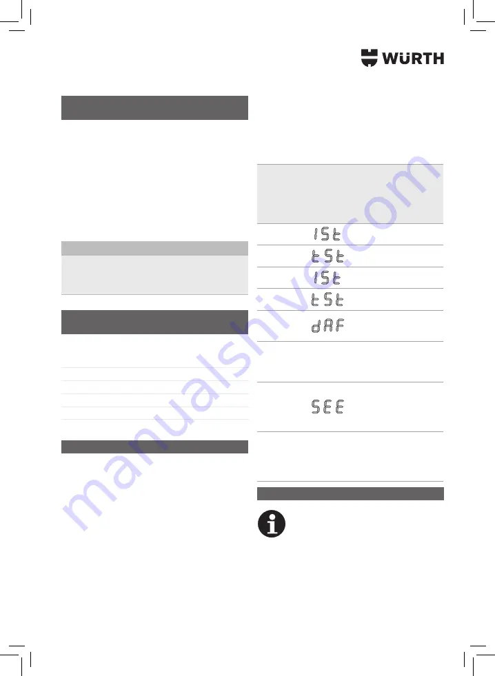 Würth 5952 000 200 Translation Of The Original Operating Instructions Download Page 221