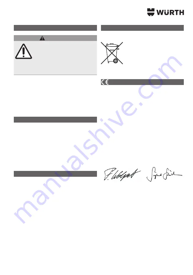 Würth ESI 160 Operating Instructions Manual Download Page 103