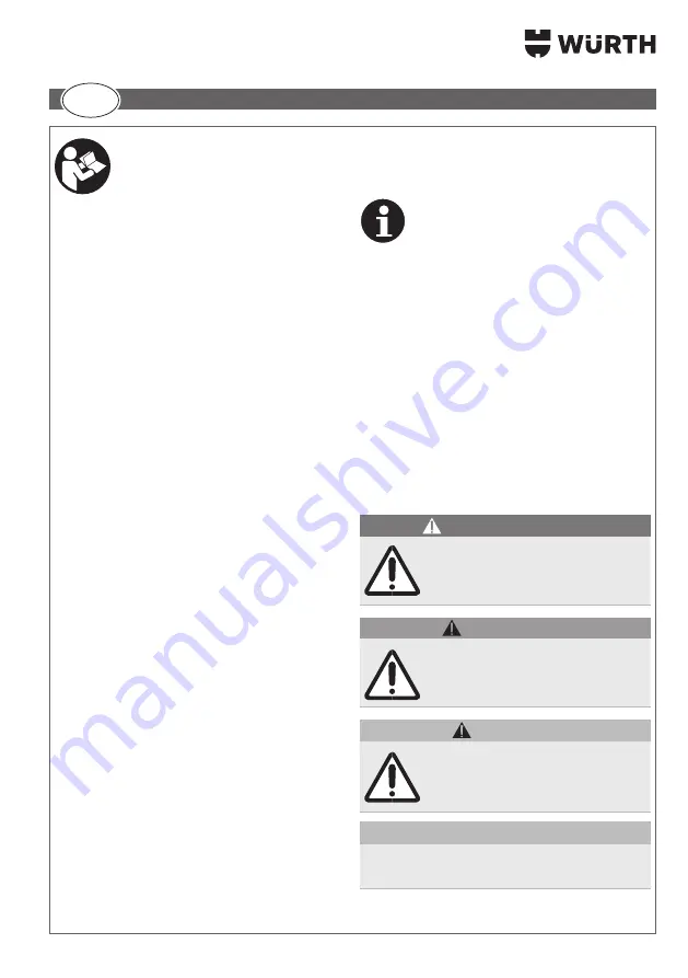 Würth ESI 160 Operating Instructions Manual Download Page 181