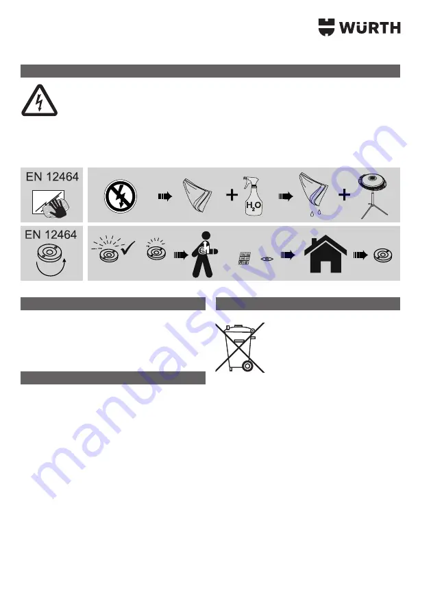 Würth POWERDISK Operating Instructions Manual Download Page 12