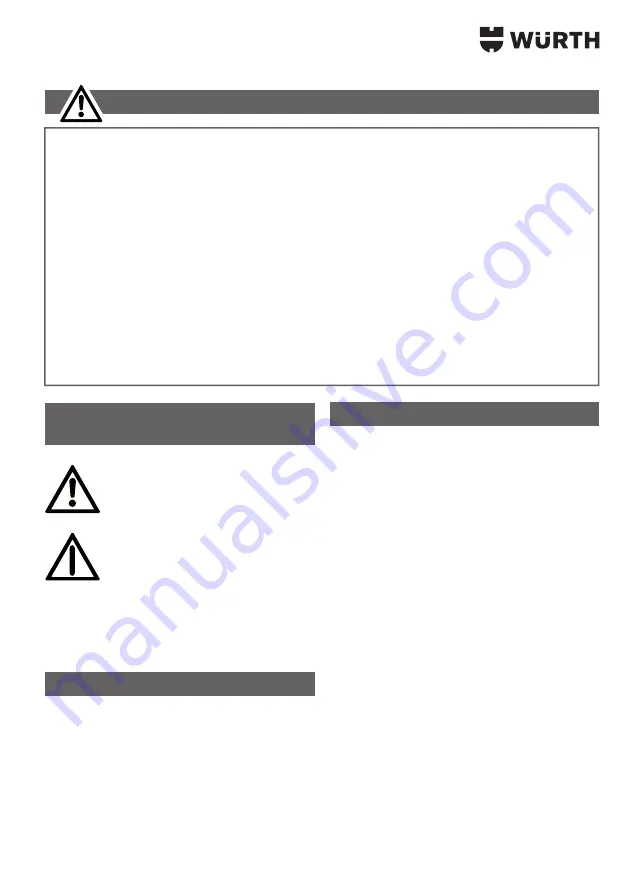 Wurth Master 0864 500 Translation Of The Original Operating Instructions Download Page 143