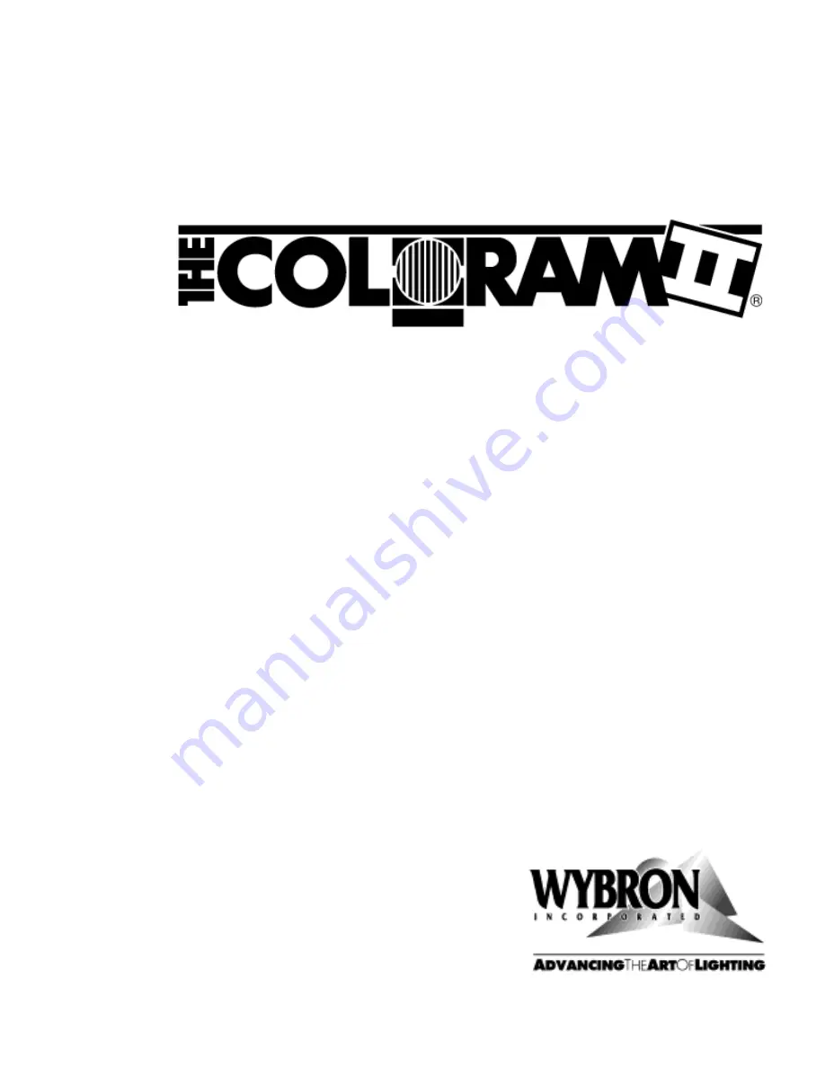 Wybron Coloram II User Manual Download Page 1