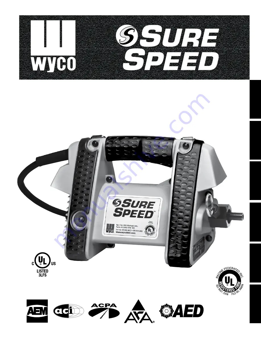 Wyco Sure Speed WSD1 Operator'S And Service Manual Download Page 1