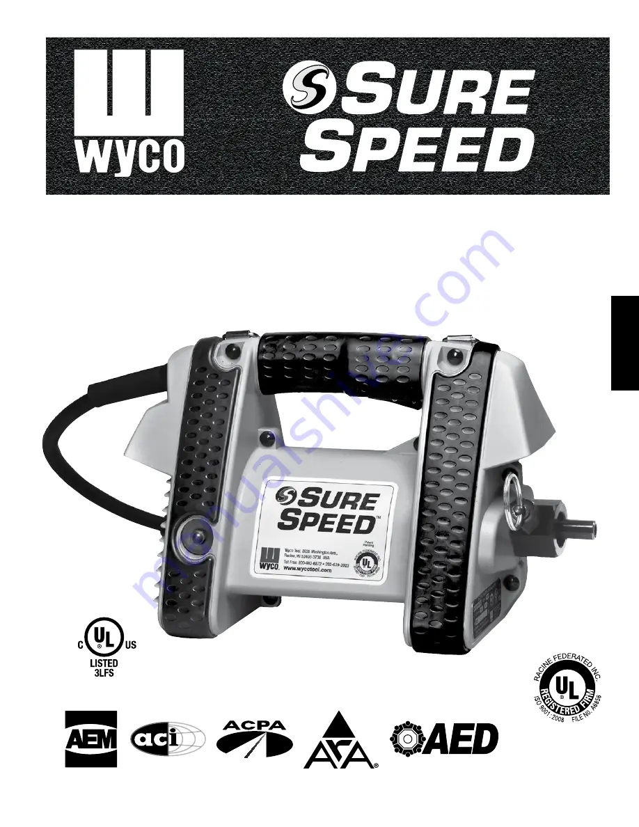 Wyco Sure Speed WSD1 Operator'S And Service Manual Download Page 17