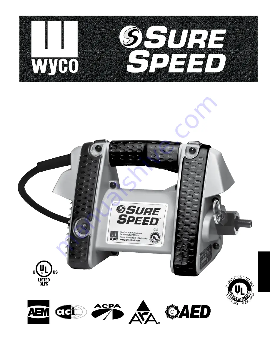 Wyco Sure Speed WSD1 Operator'S And Service Manual Download Page 65