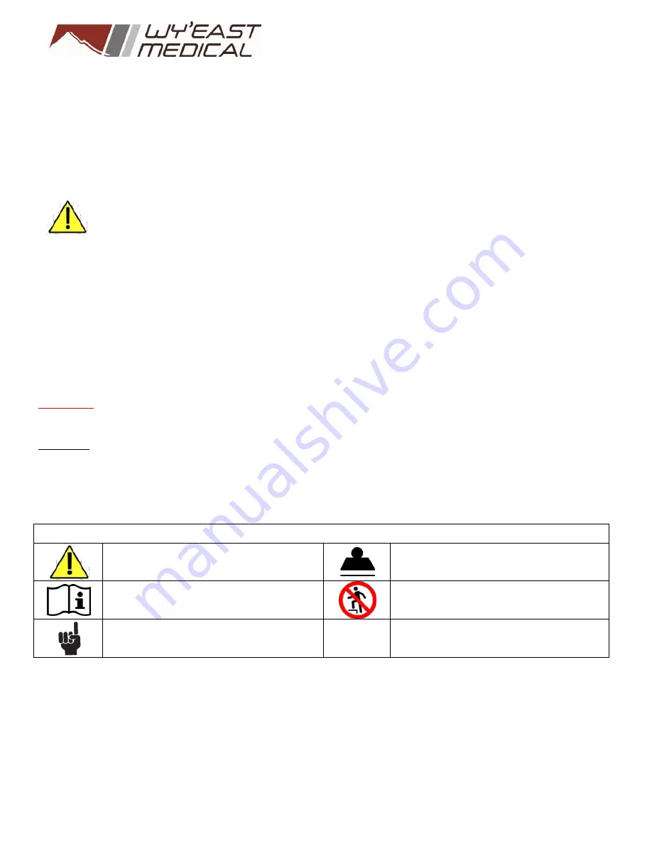 WY'EAST MEDICAL DENALI 600 52300 Instructions For Use Manual Download Page 6