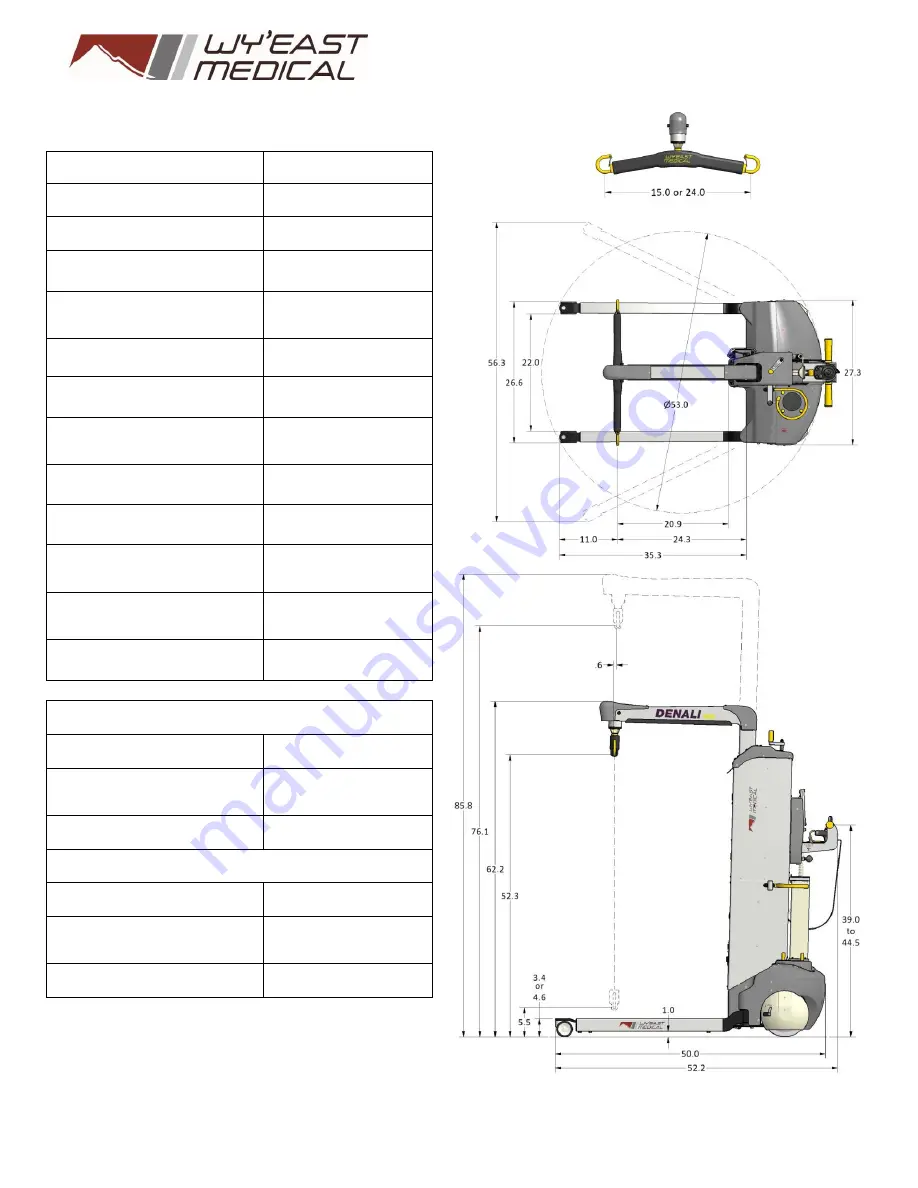 WY'EAST MEDICAL DENALI 600 52300 Instructions For Use Manual Download Page 16