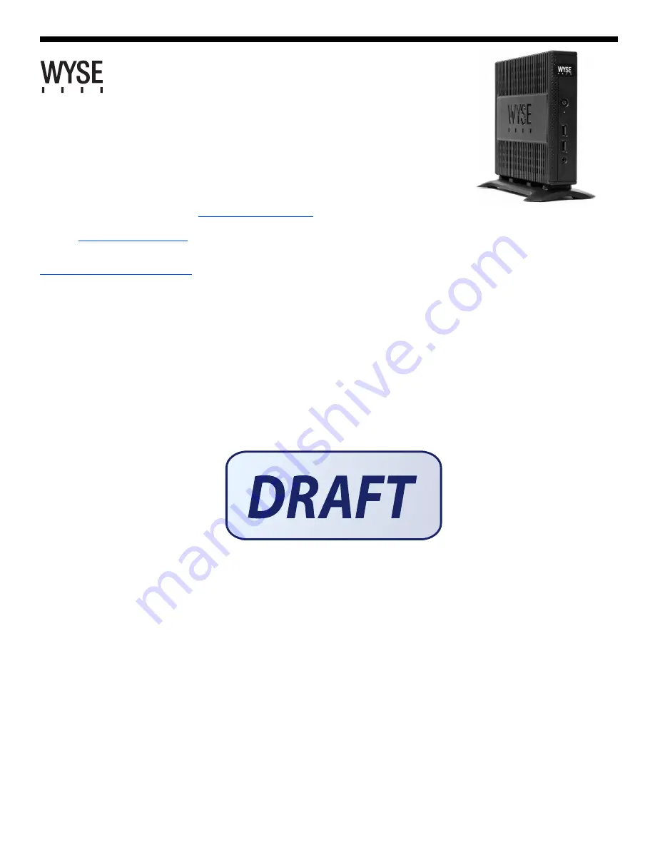 Wyse D00Q Quick Start Manual Download Page 1