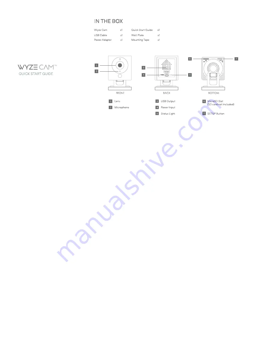 Wyze V2 Quick Start Manual Download Page 1