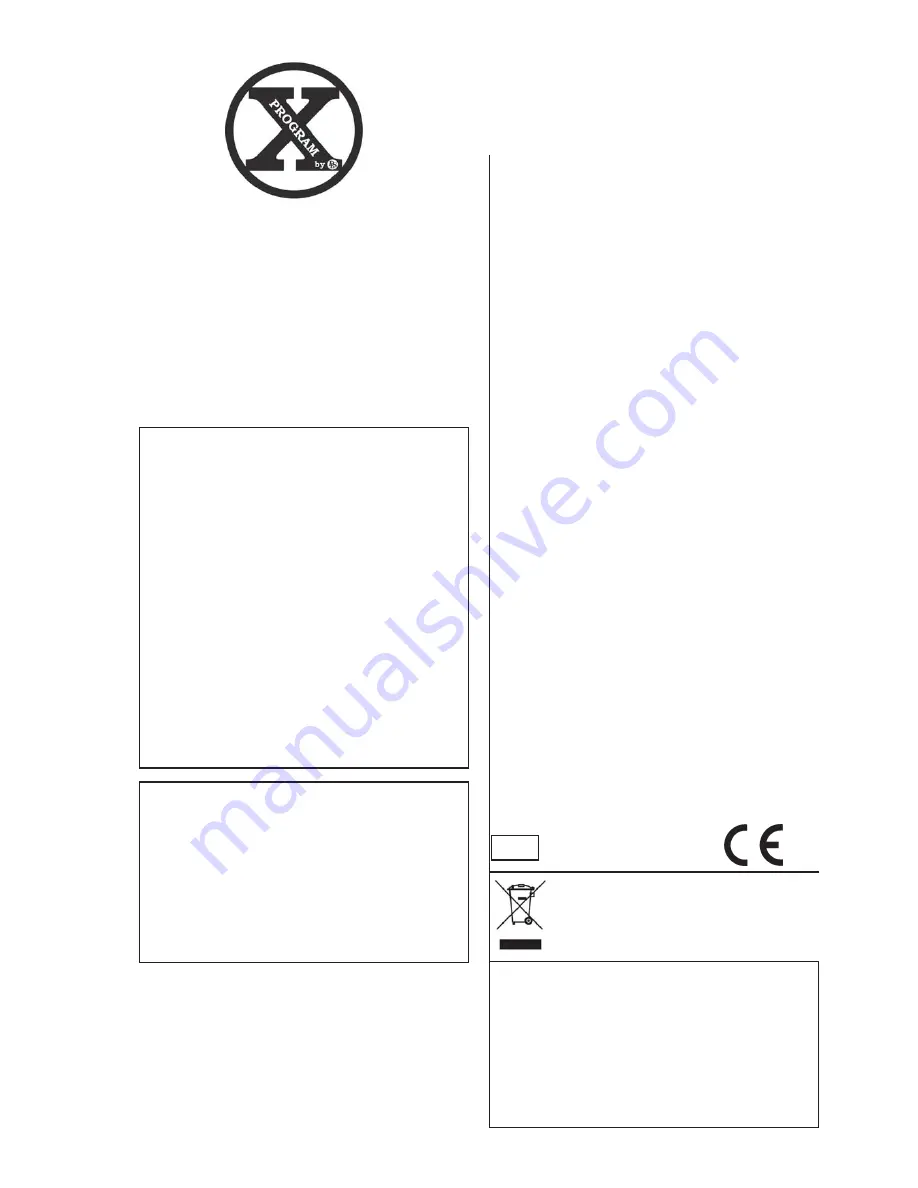 X-PROGRAM X-D50 Installation Manual Download Page 1