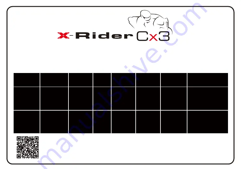 X-RIDER CX3-II Series Manual Download Page 1