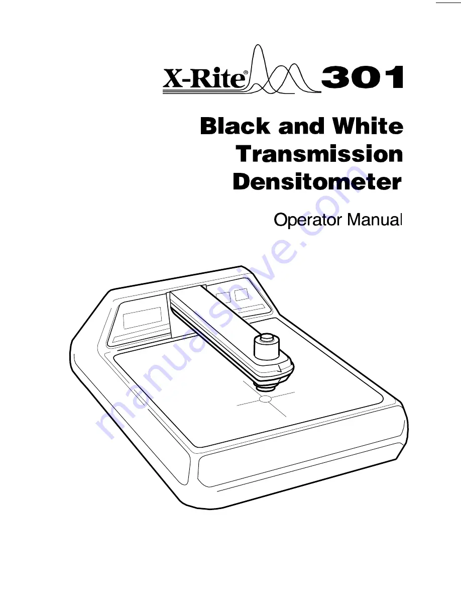 X-Rite 301 Operating Manual Download Page 1