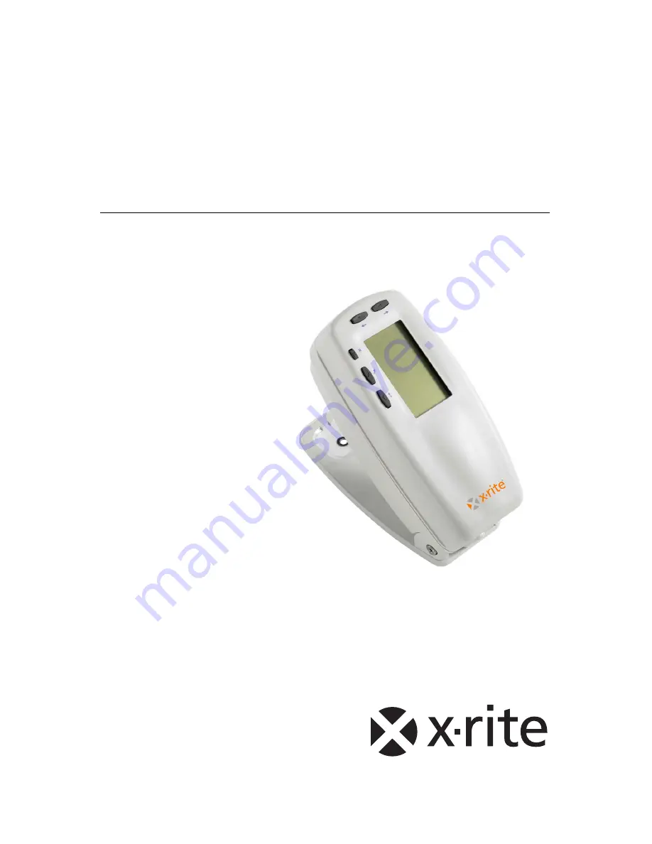 X-Rite 500 Series Operator'S Manual Download Page 1