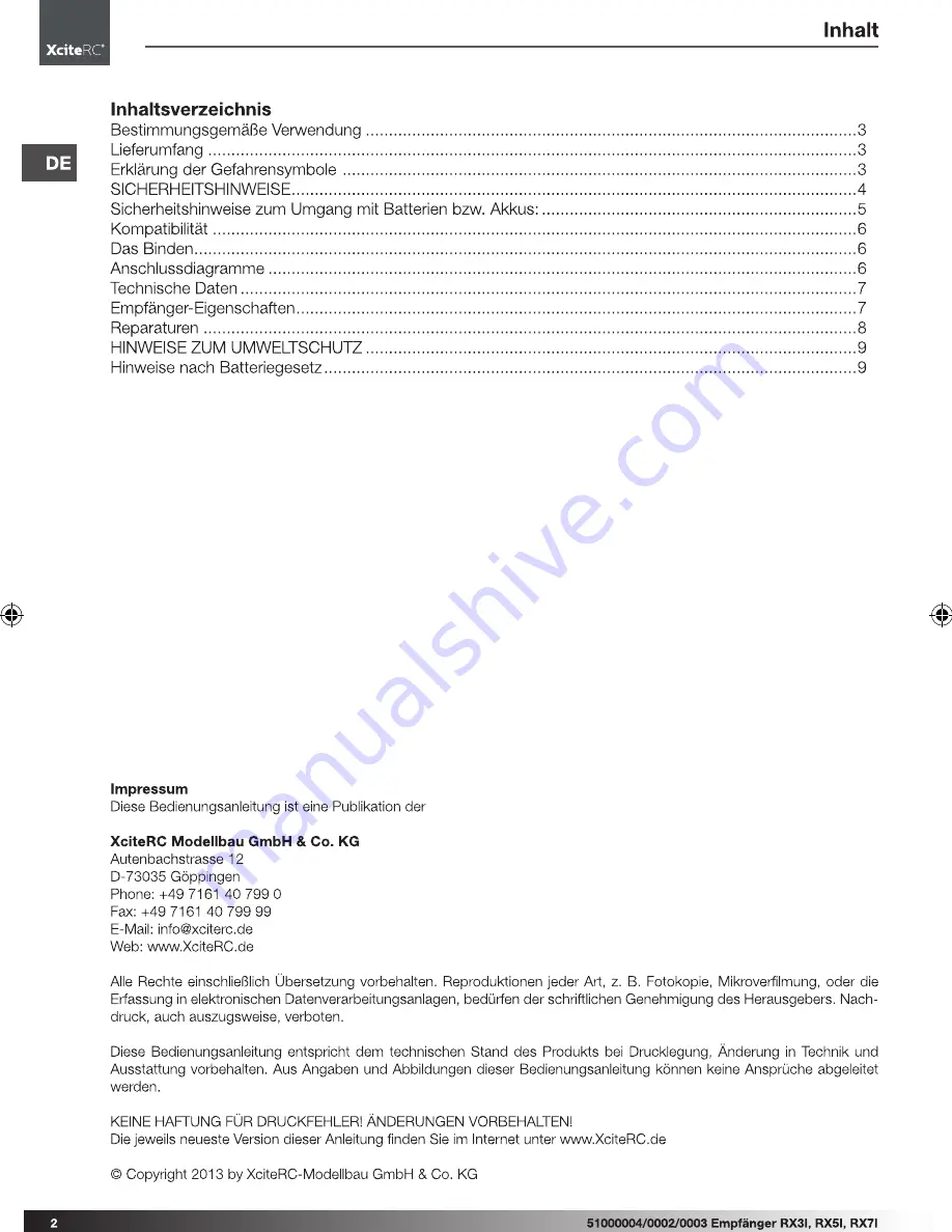 XciteRC 51000002 RX71 Скачать руководство пользователя страница 2