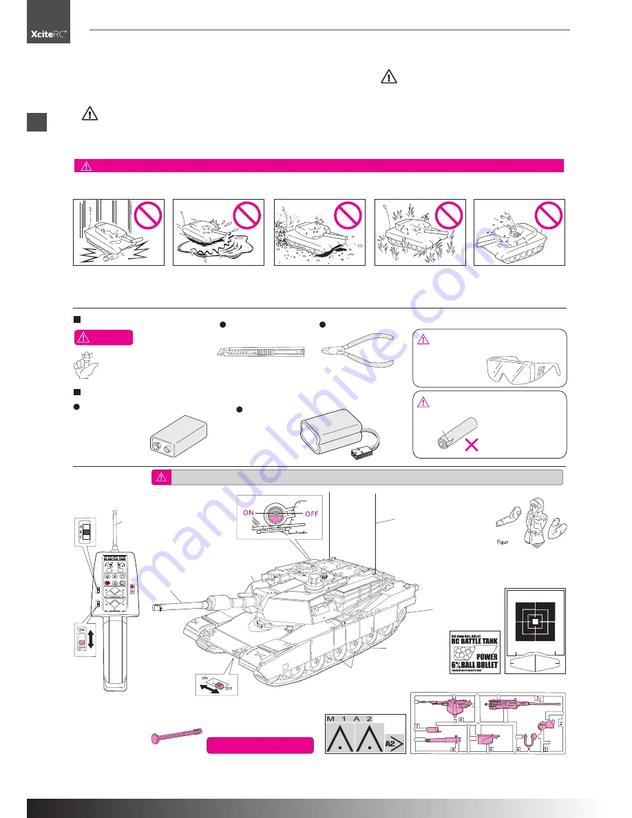 XciteRC Battle Tank M1A2 Скачать руководство пользователя страница 6