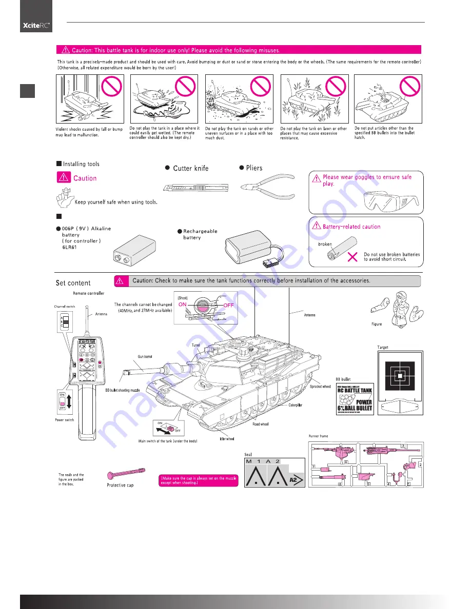 XciteRC Battle Tank M1A2 Скачать руководство пользователя страница 20