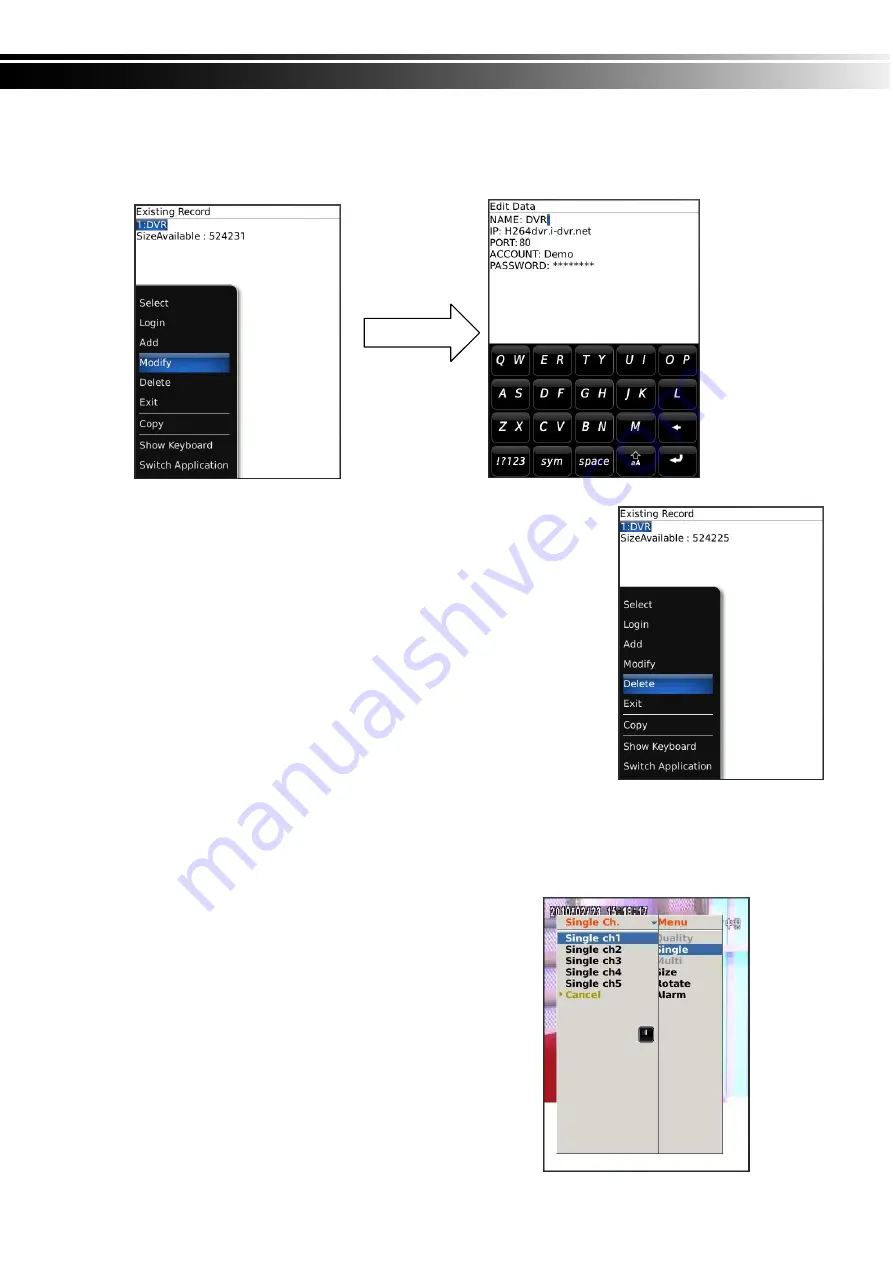 xcore XVR264-X20C User Manaul Download Page 70