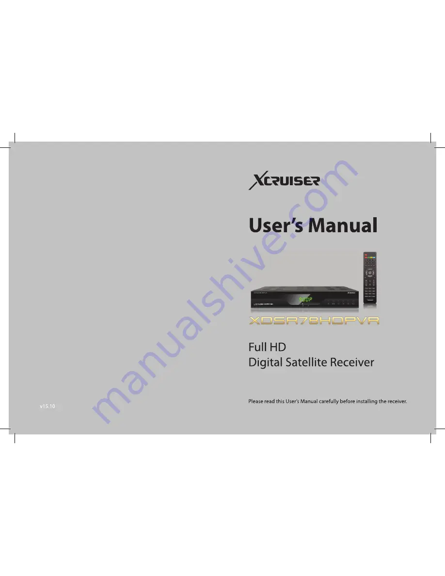 Xcruiser XDSR78HDPVR User Manual Download Page 1