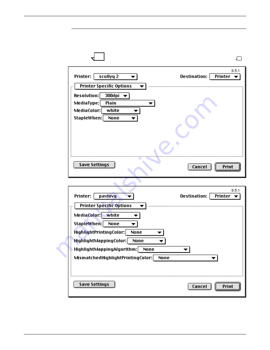 Xerox DocuPrint Network Printer Series Guide Client Manual Download Page 88