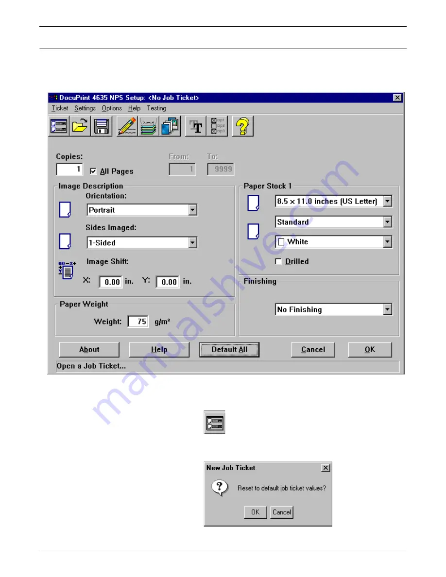 Xerox DocuPrint Network Printer Series Guide Client Manual Download Page 122