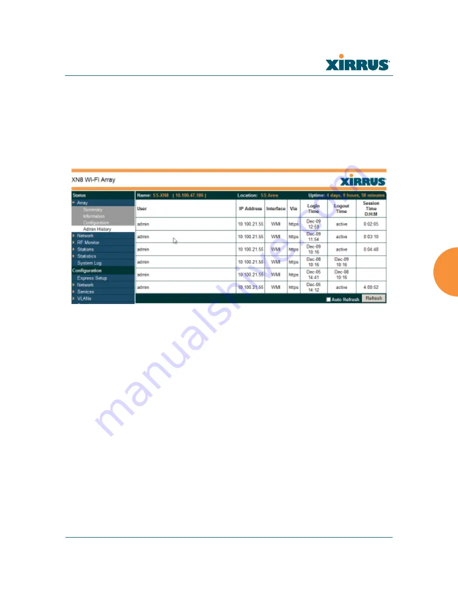 Xirrus Wi-Fi Array XS-3500 User Manual Download Page 155