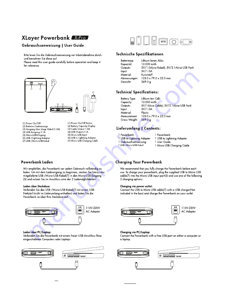 XLAYER X-Pro User Manual Download Page 1