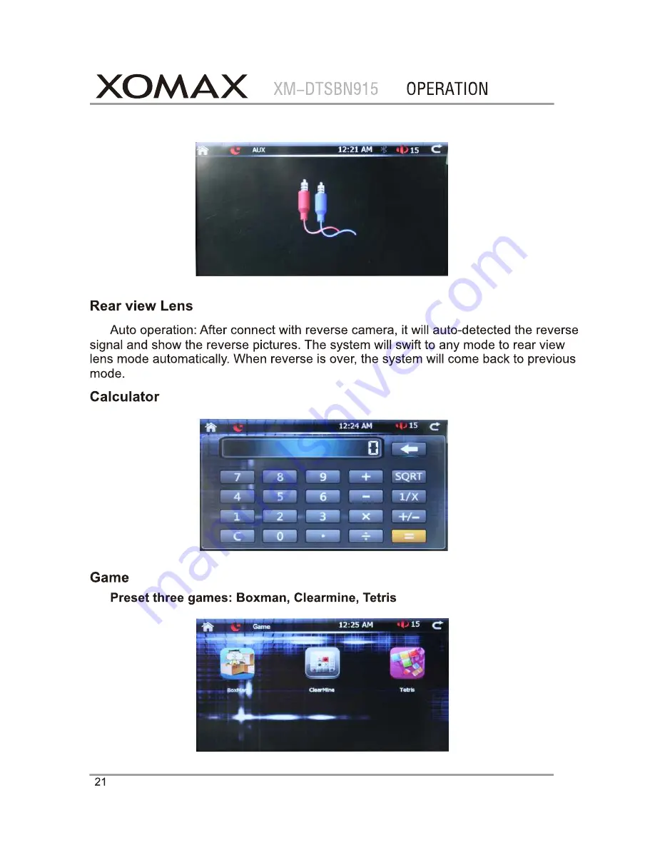 Xomax XM-DTSBN915 Owners And Installation Manual Download Page 21