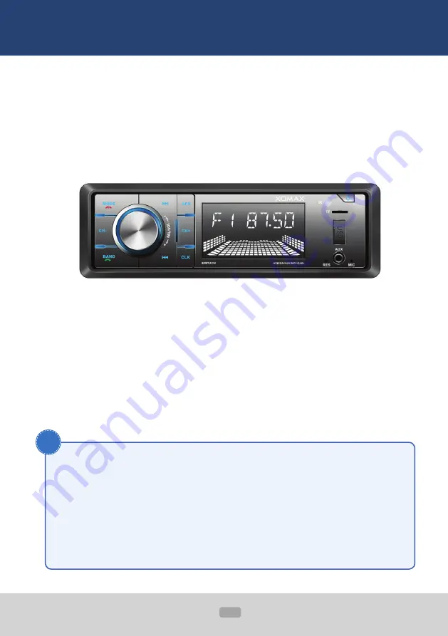 Xomax XM-RD263 Installation Manual Download Page 1