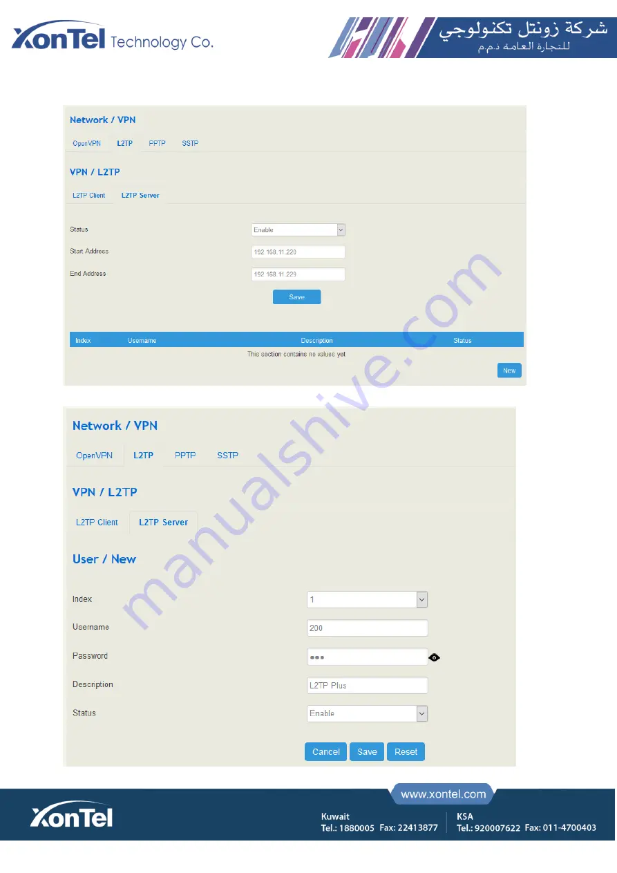 XONTEL Plus PBX User Manual Download Page 66