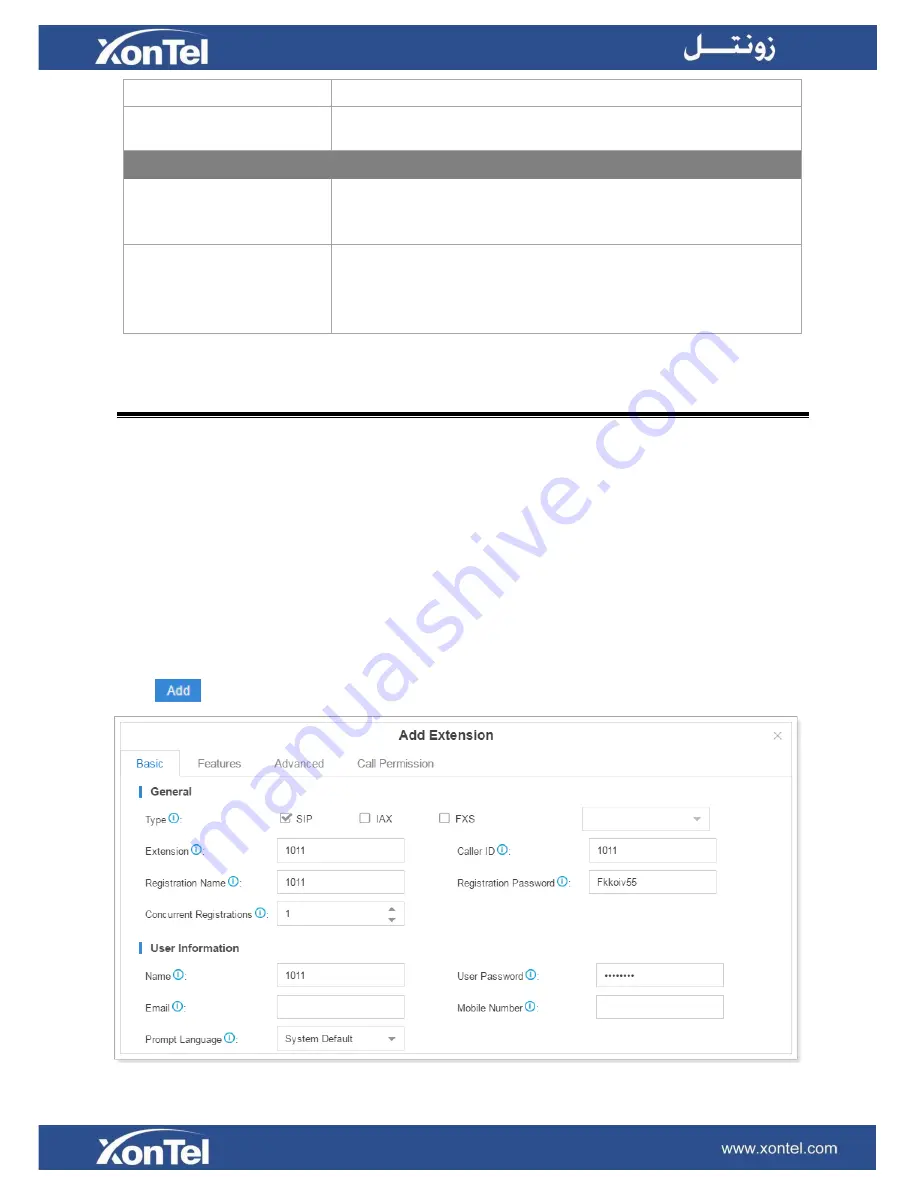 XONTEL XonTel XT- 60 PBX Administrator'S Manual Download Page 32