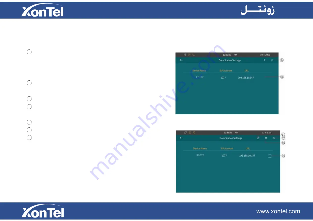 XONTEL XT-13P User Manual Download Page 44