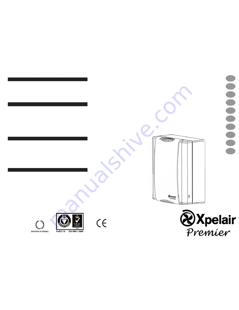 Xpelair Premier CF20 Скачать руководство пользователя страница 1