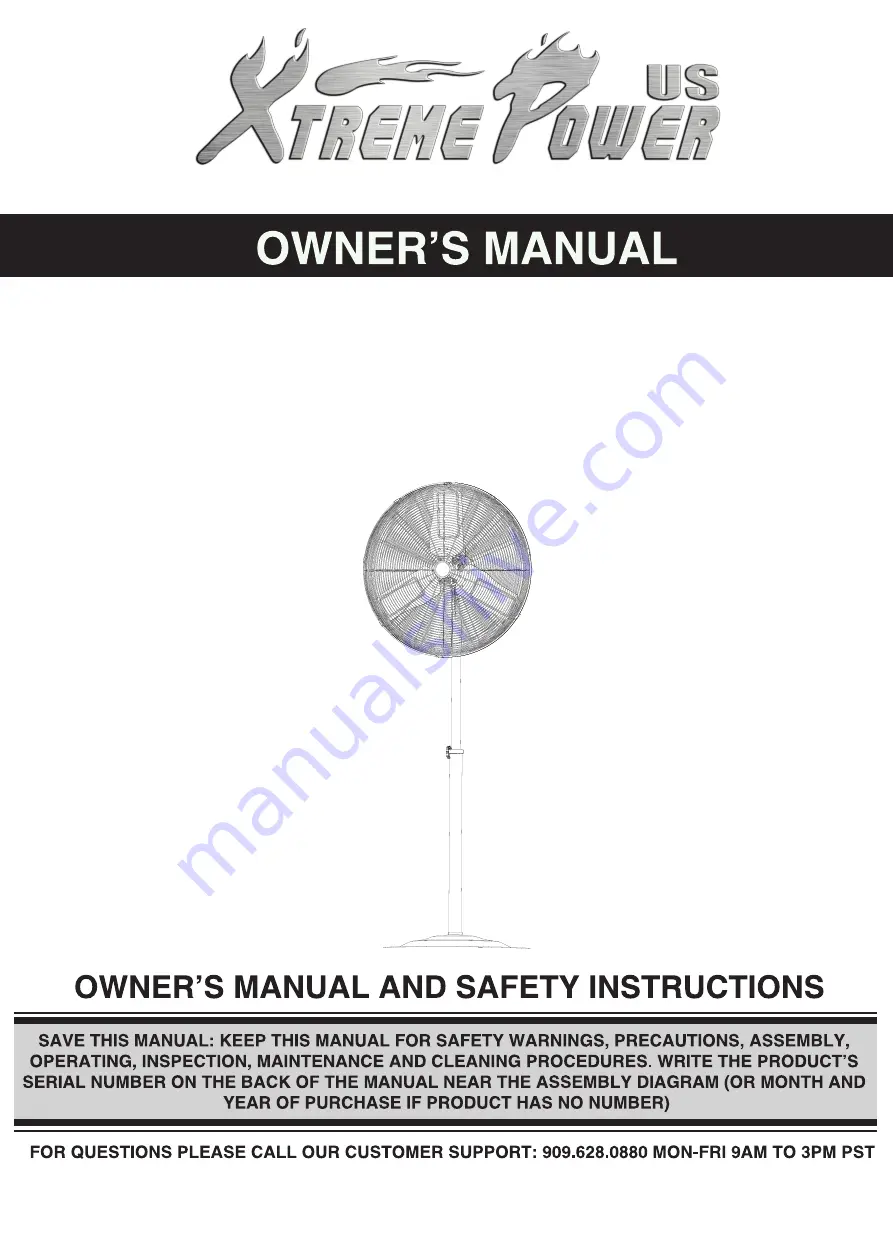 Xtreme Power 92026 Owner'S Manual Download Page 1