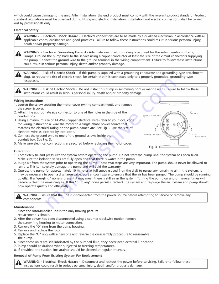 Xylem Laing Thermotech ecocirc E Series Скачать руководство пользователя страница 3