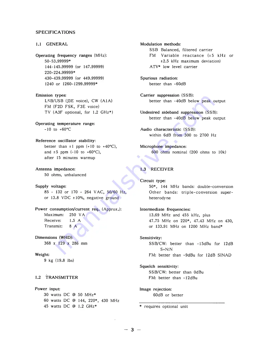 Yaesu FT-736R Скачать руководство пользователя страница 4