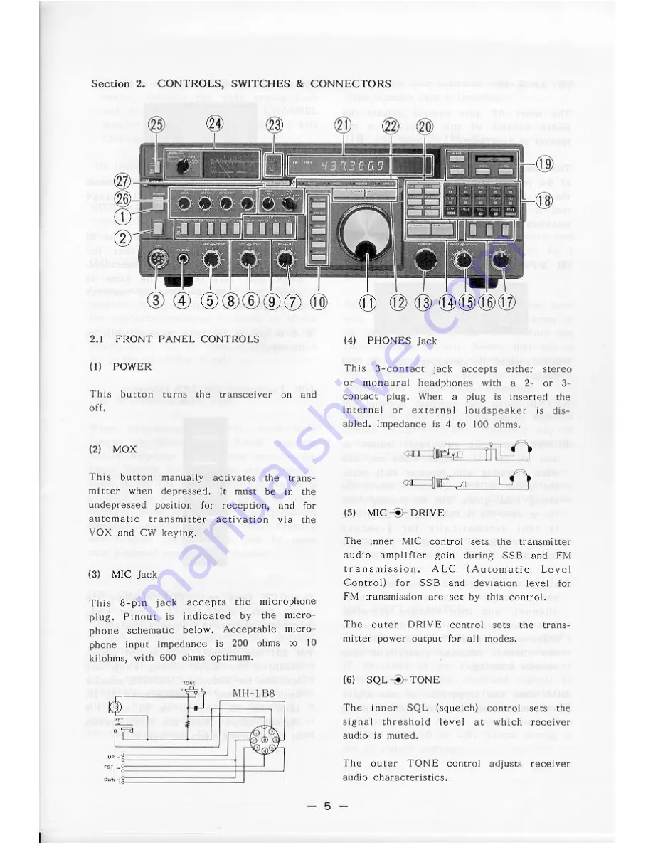 Yaesu FT-736R Operating Manual Download Page 6