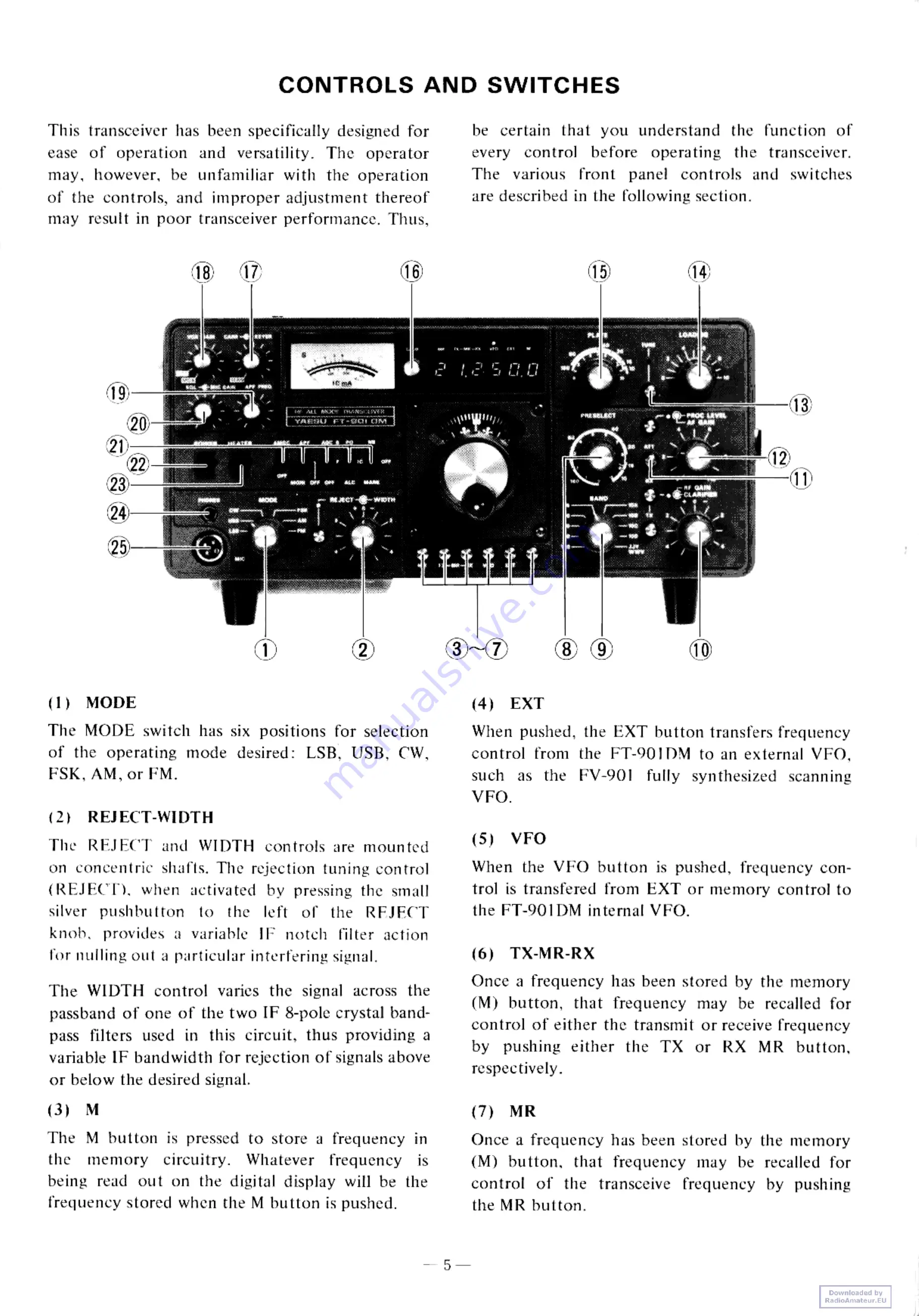 Yaesu FT-901DM Скачать руководство пользователя страница 7