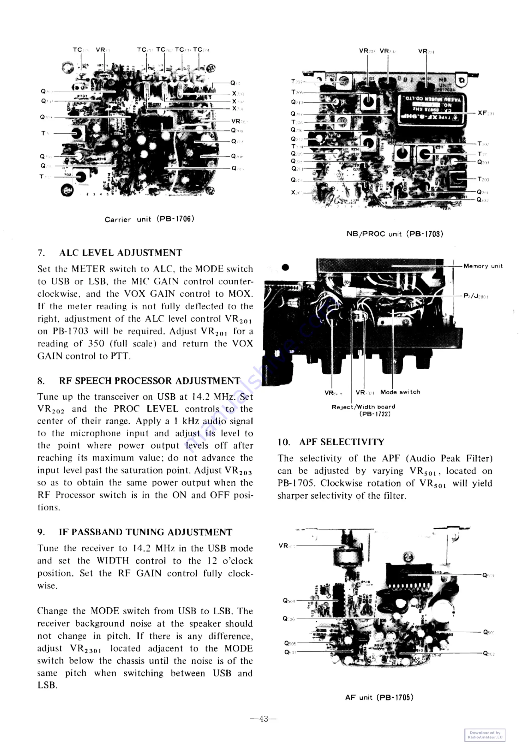 Yaesu FT-901DM Instruction Manual Download Page 44