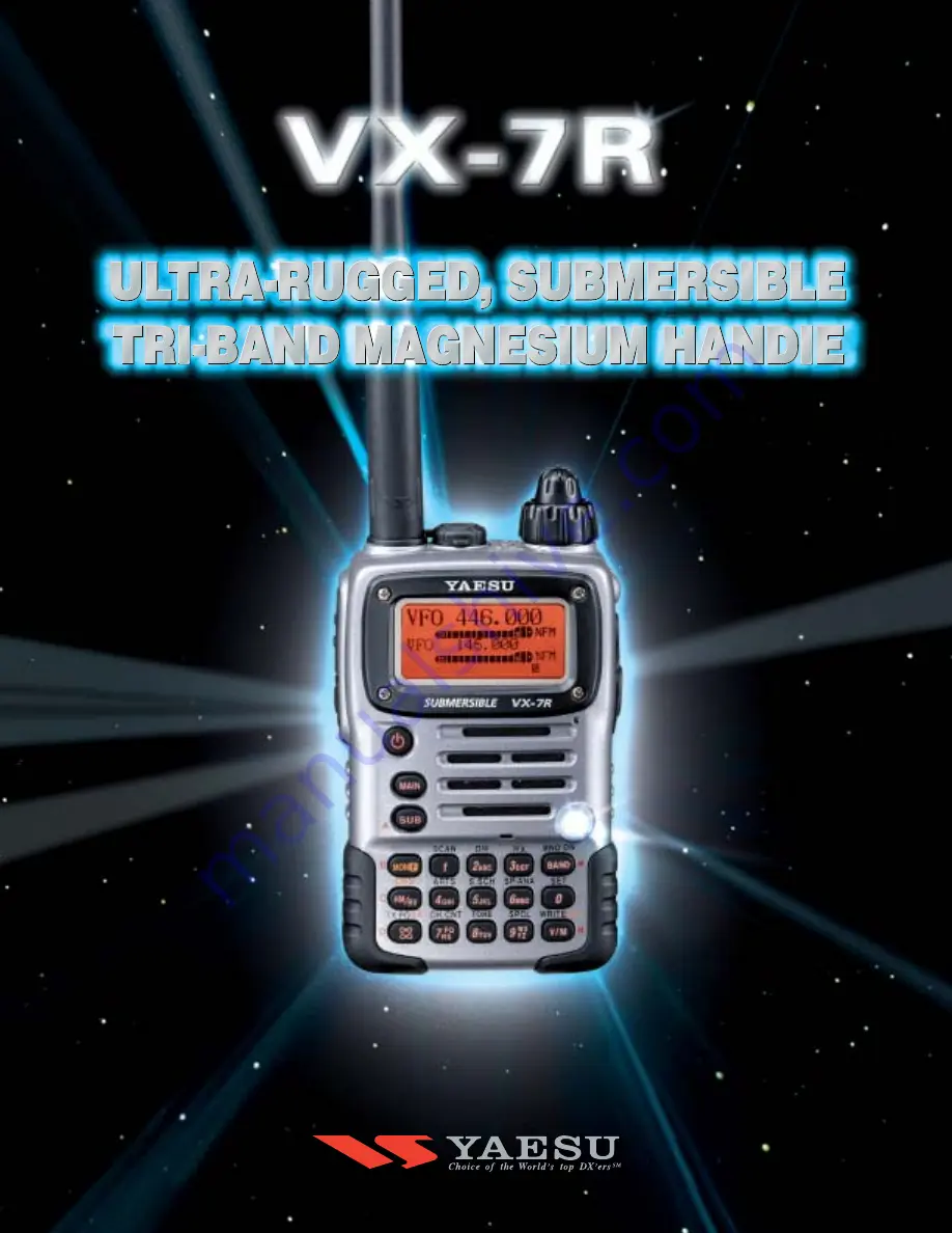 Yaesu VX-7R Brochure & Specs Download Page 1