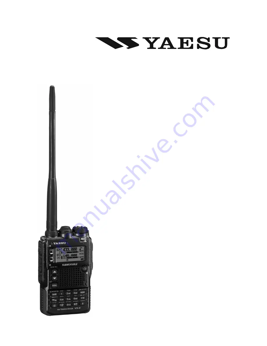 Yaesu VX-8DR Operating Manual Download Page 1