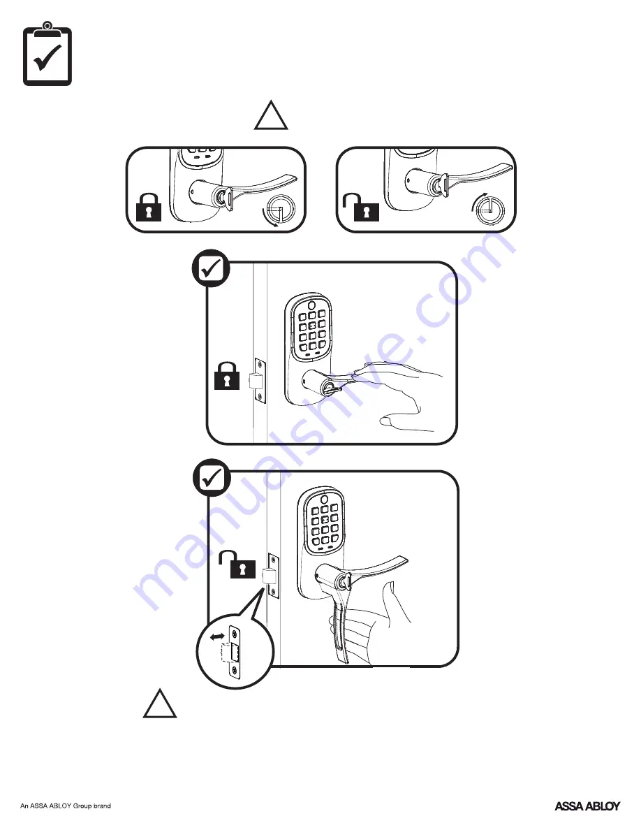 Yale Assure Lock Lever Push Button YRL216 Installation And Programming Instructions Download Page 14