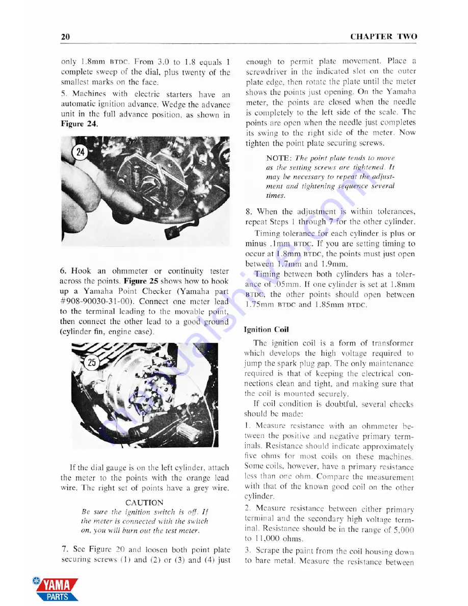 Yamaha 1965 YDS3-C Service Manual Download Page 28