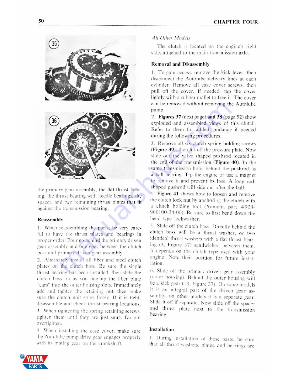 Yamaha 1965 YDS3-C Service Manual Download Page 58