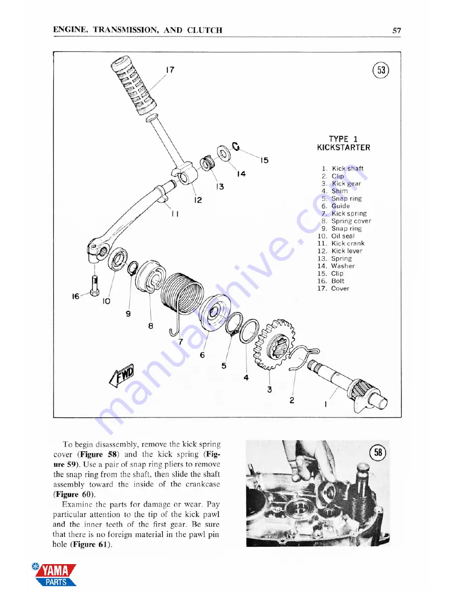 Yamaha 1965 YDS3-C Service Manual Download Page 65