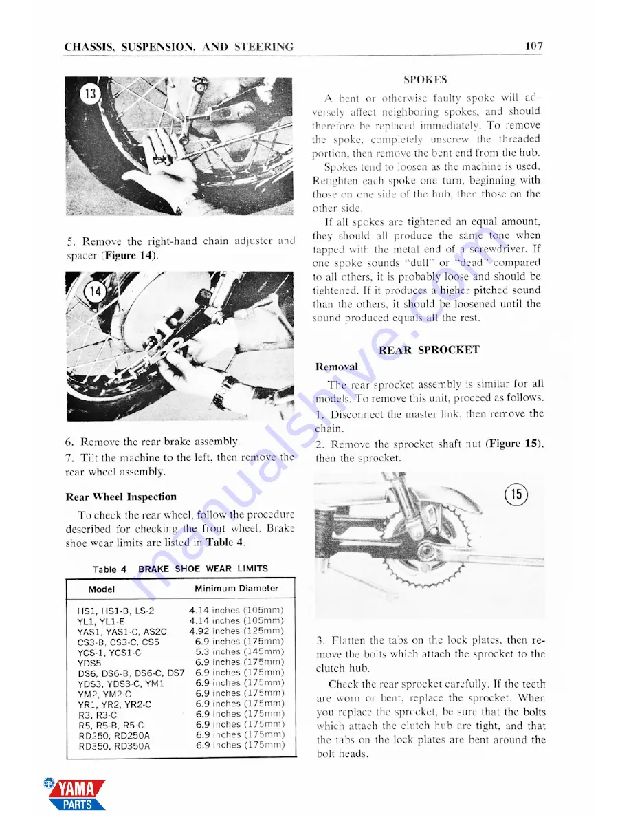 Yamaha 1965 YDS3-C Service Manual Download Page 115