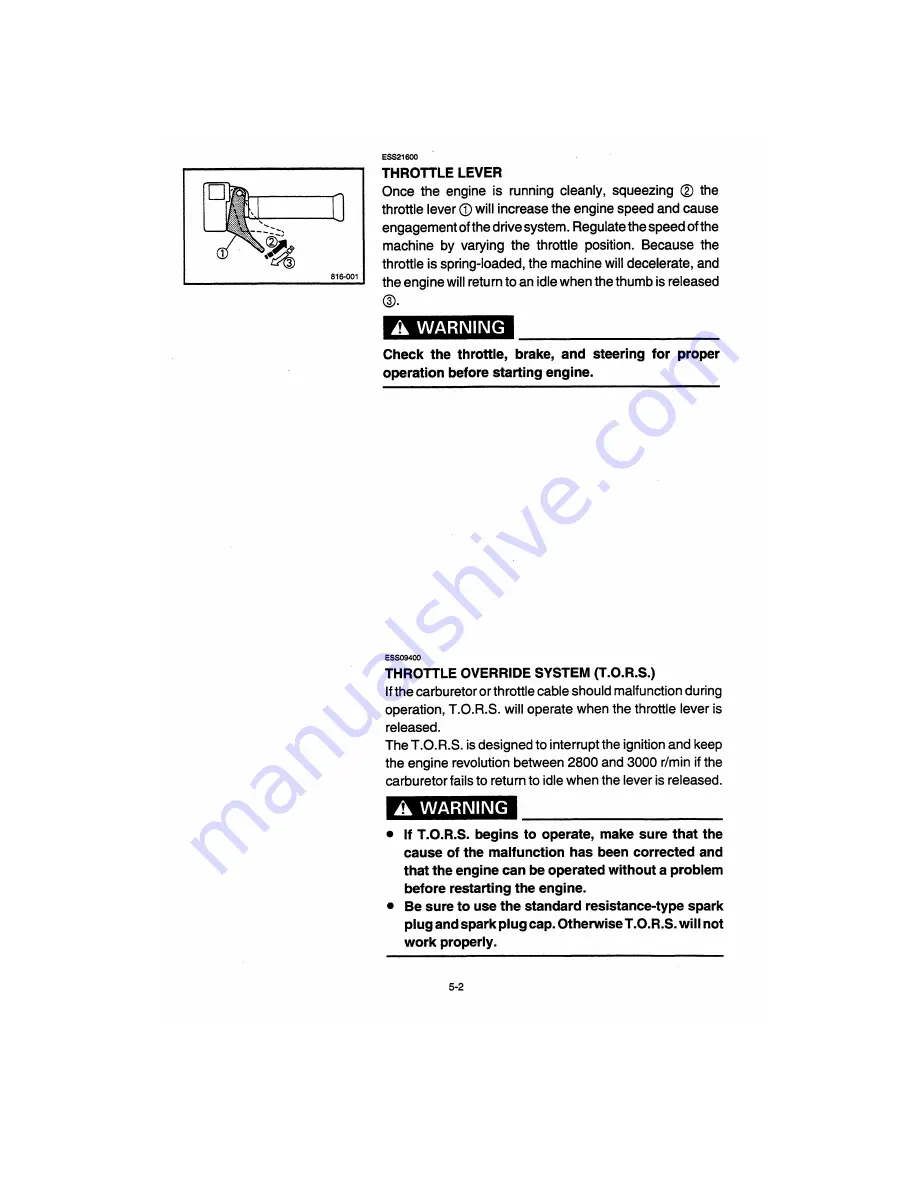 Yamaha 1982 SRX600C Owner'S Manual Download Page 18