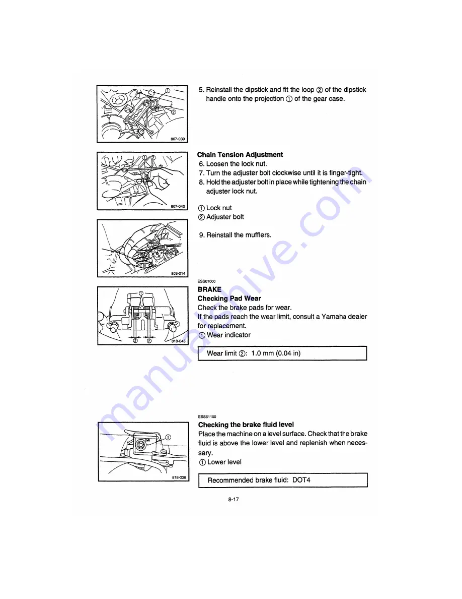 Yamaha 1982 SRX600C Owner'S Manual Download Page 61